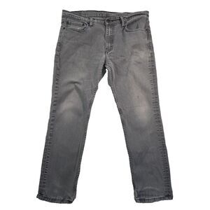 Levi's 511 Jeans Denim Mid Rise Slim Fit Men's size 38x30 Tapered Zip Fly Grey